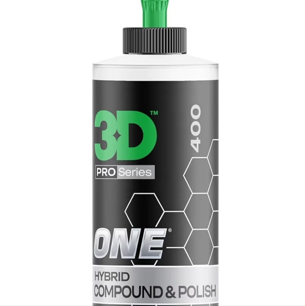 3D One Car Scratch & Swirl Remover Hybrid Rubbing & Polish Buffing Compound 16oz
